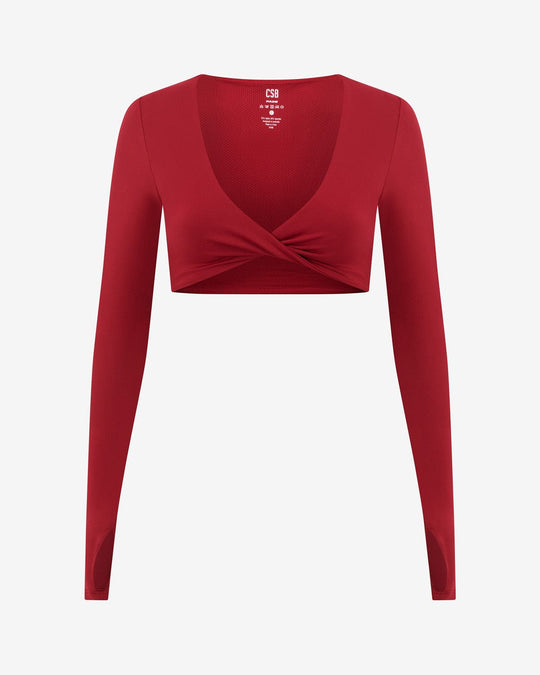 Fade Sierra Long Sleeve Crop | Cherry