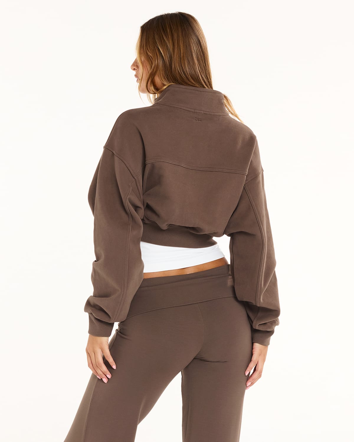 Cropped Sweat Jacket | Cocoa