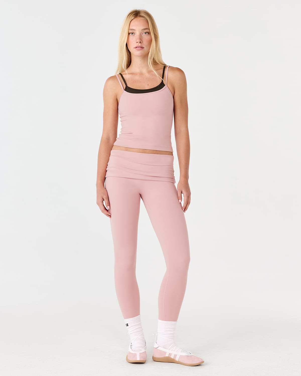 Form Fold Over Leggings | Dusty Pink