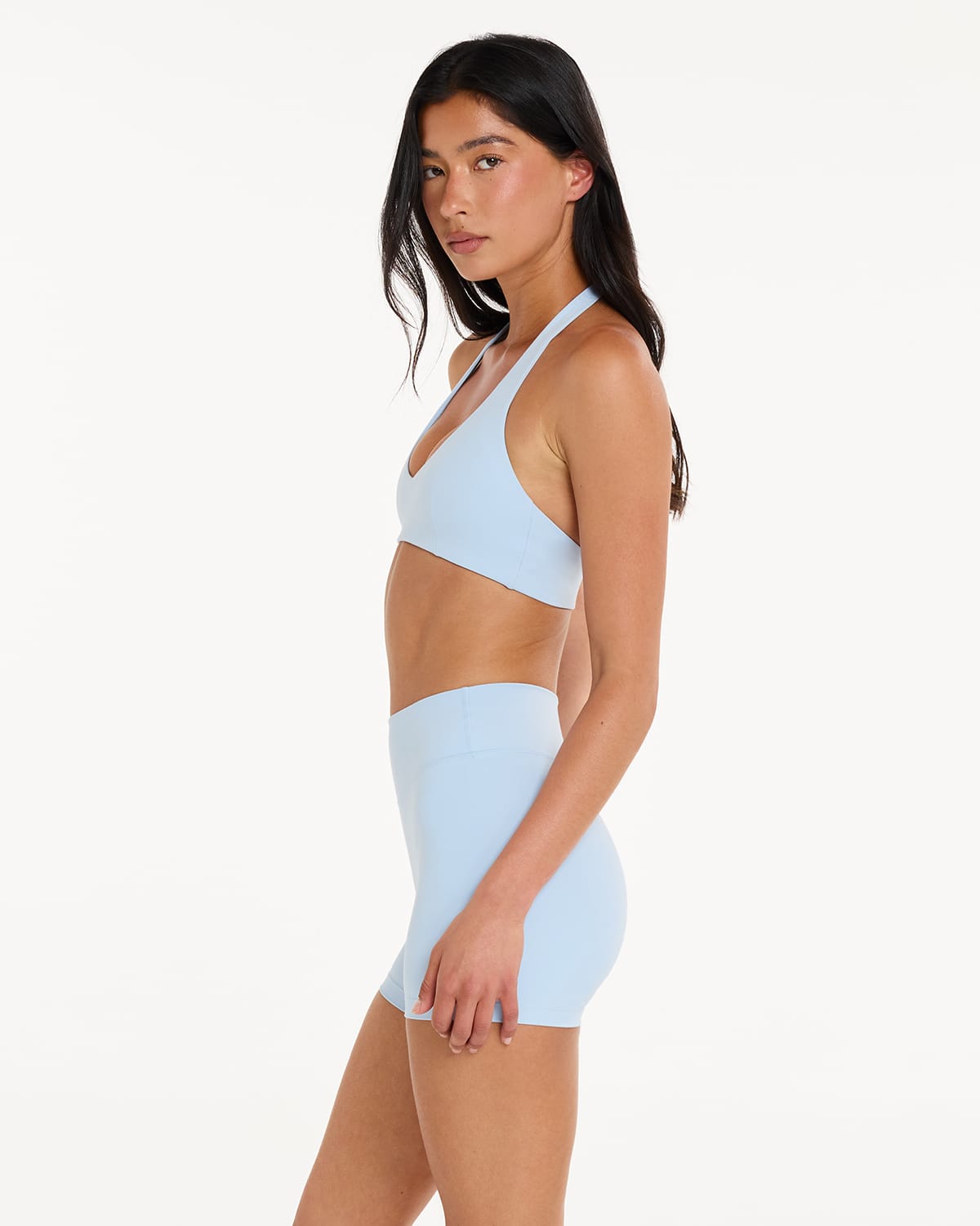Form Halter Crop | Baby Blue