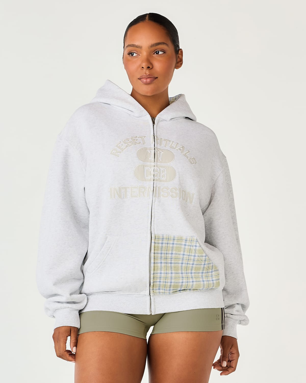 Intermission Zip Hoodie | Grey Marle