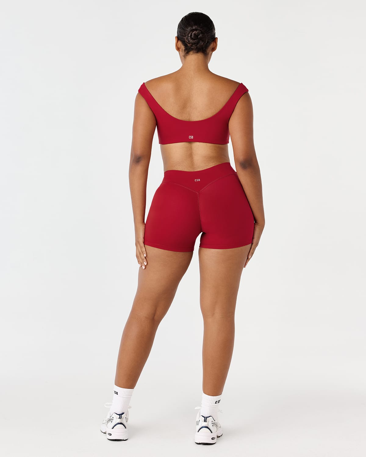 Fade Invisible Scrunch Shorts 4" | Retro Red