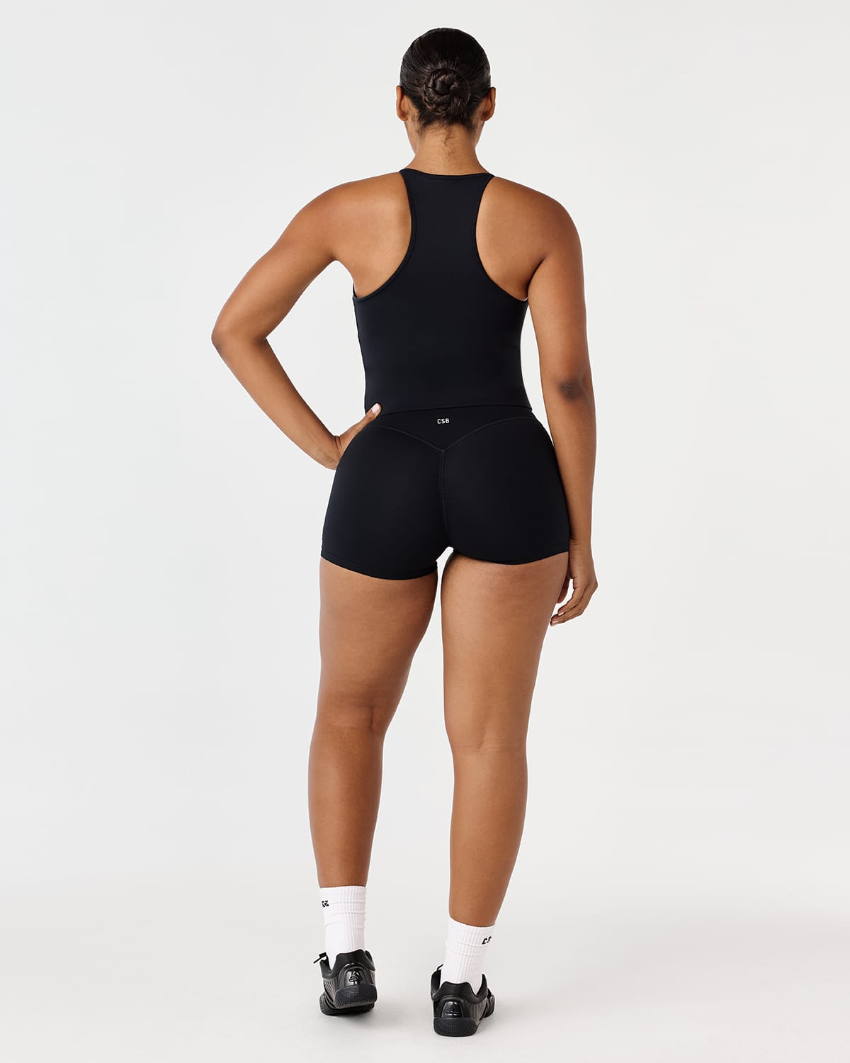 Form Invisible Scrunch Stripe Shorts 3" | Black