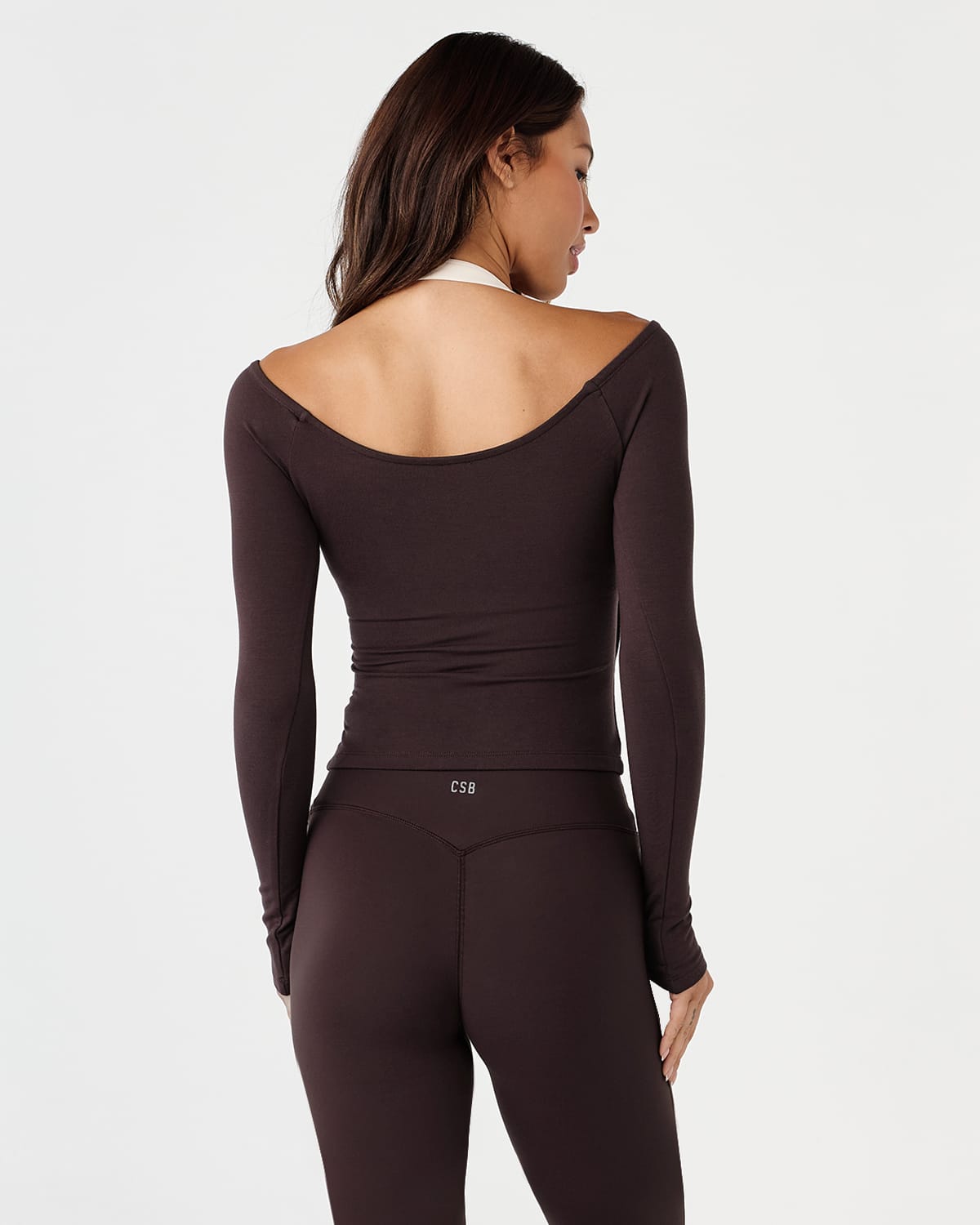 Off Shoulder Wrap Top | Espresso