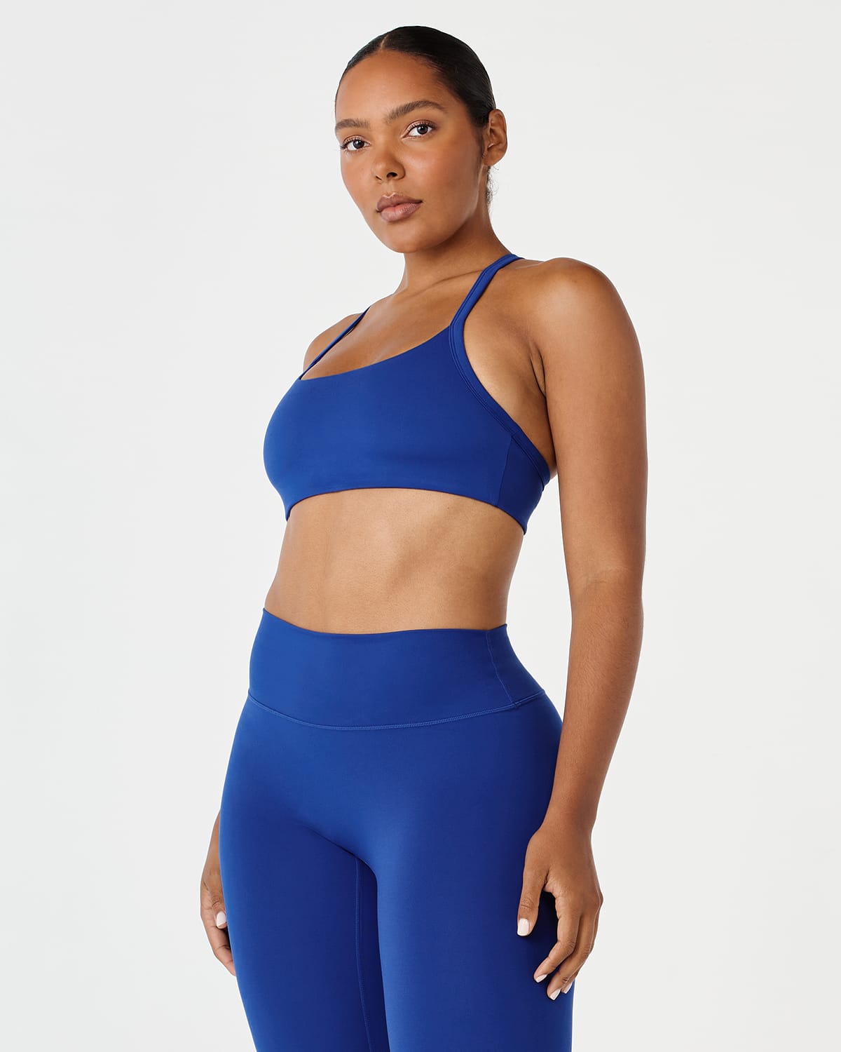 Serenity Soft Racerback Crop | Cobalt