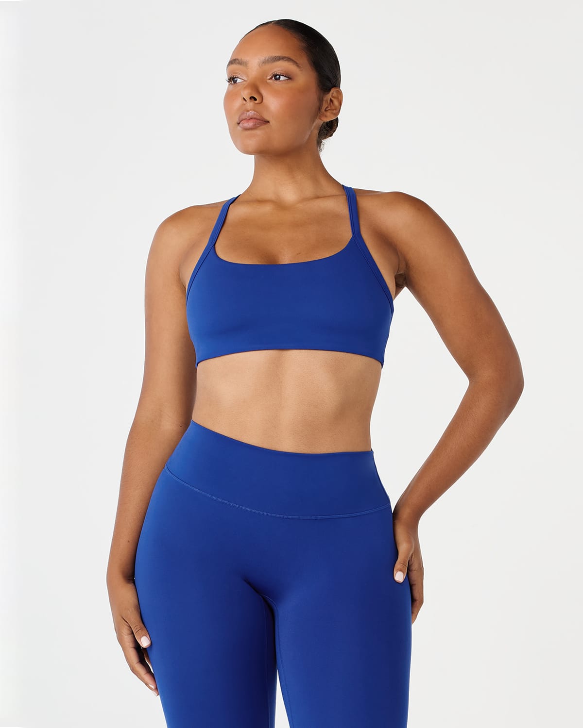 Serenity Soft Racerback Crop | Cobalt