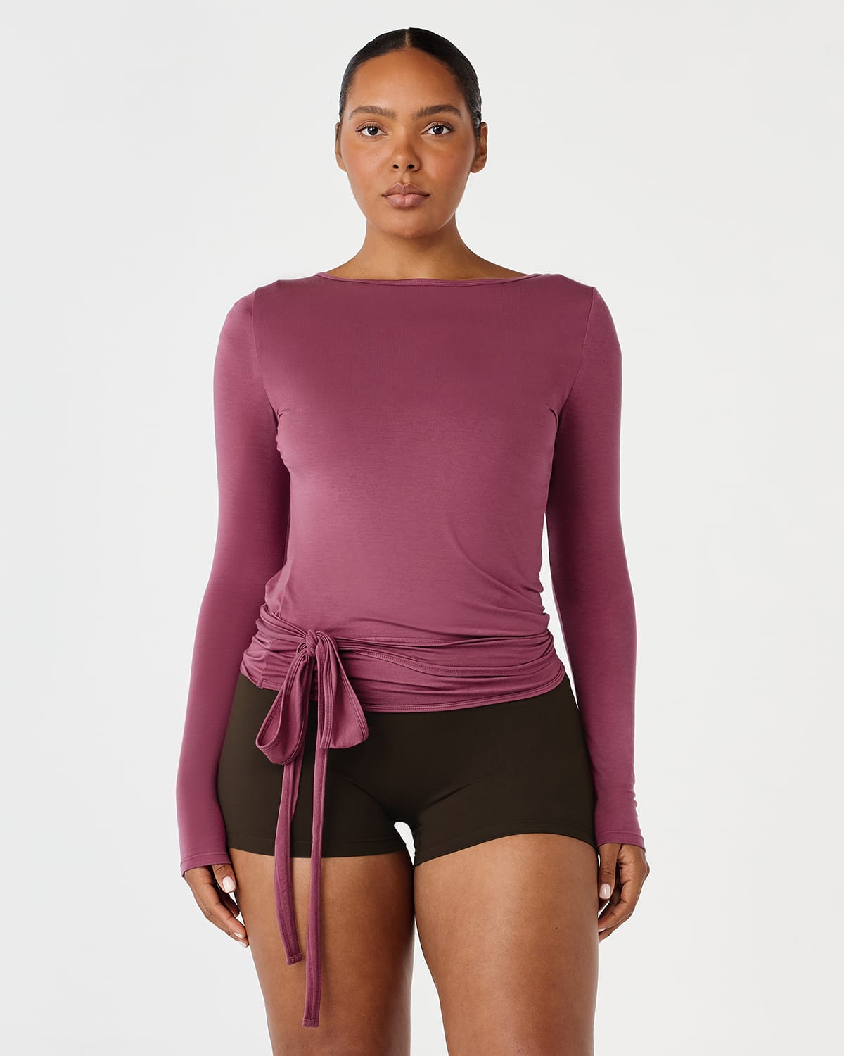 Sheer Jersey Longline Ballet Wrap | Sugar Plum