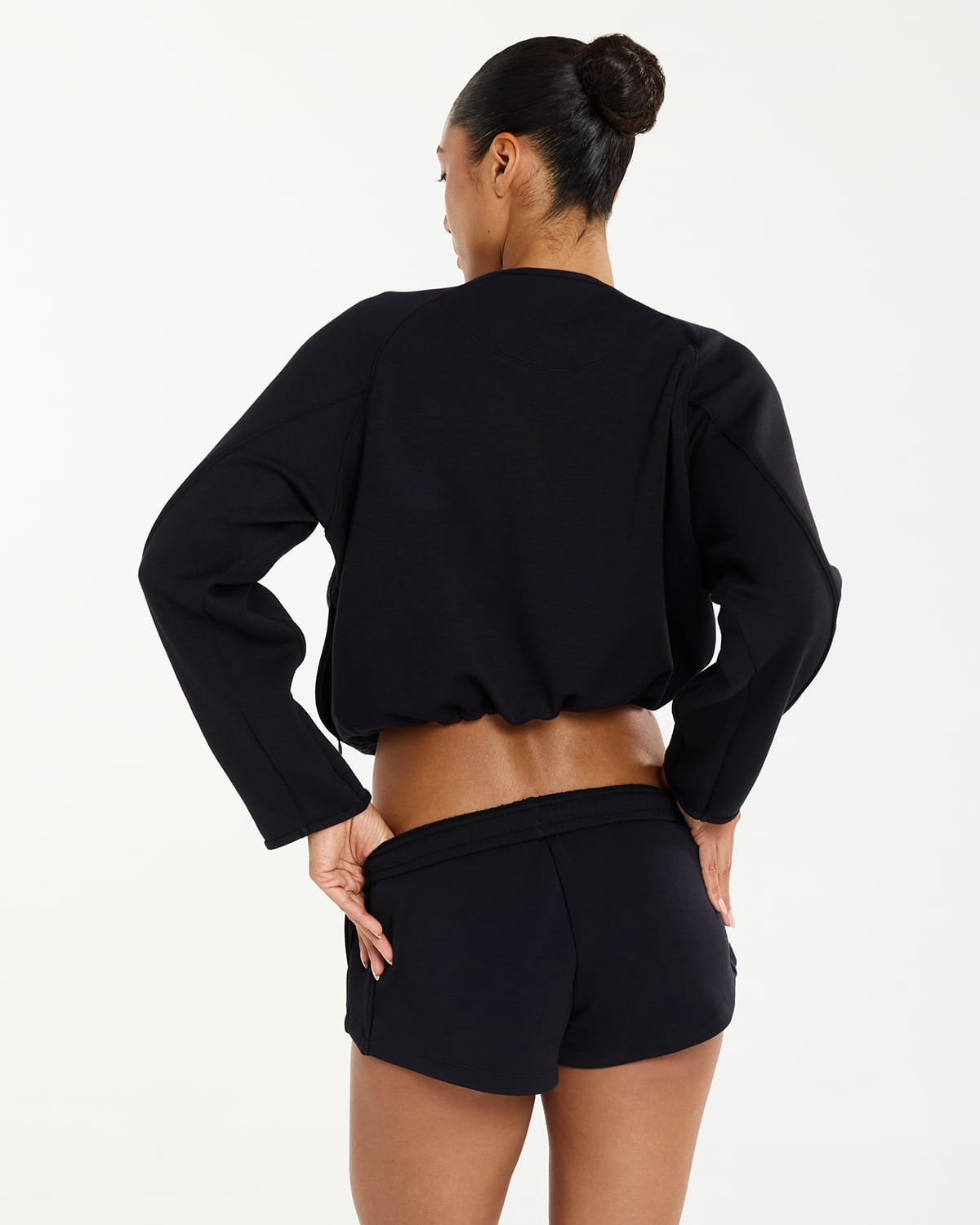 Sporty V-Neck Jacket | Black