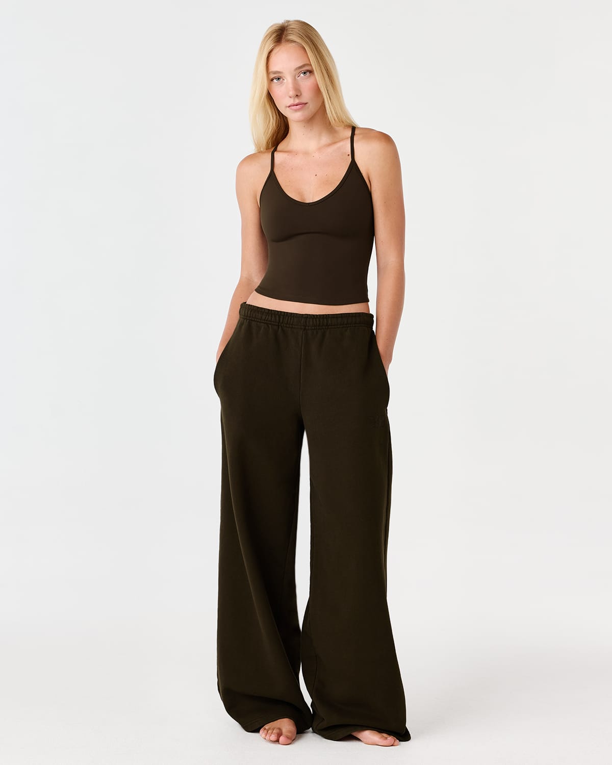 Straight Leg Sweatpants | Dark Chocolate