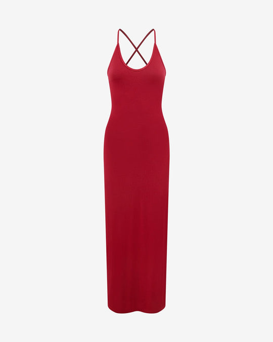 Scoop Neckline Maxi Dress | Cherry