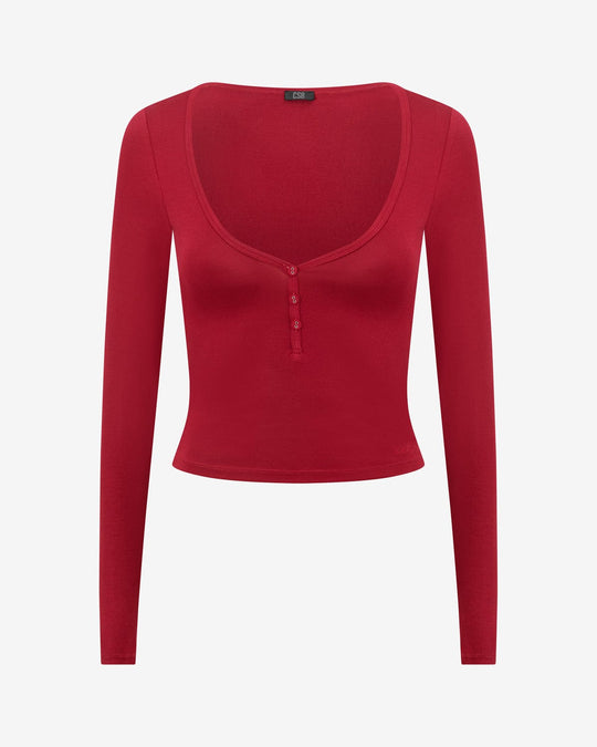 Sleep Long Sleeve Top | Cherry