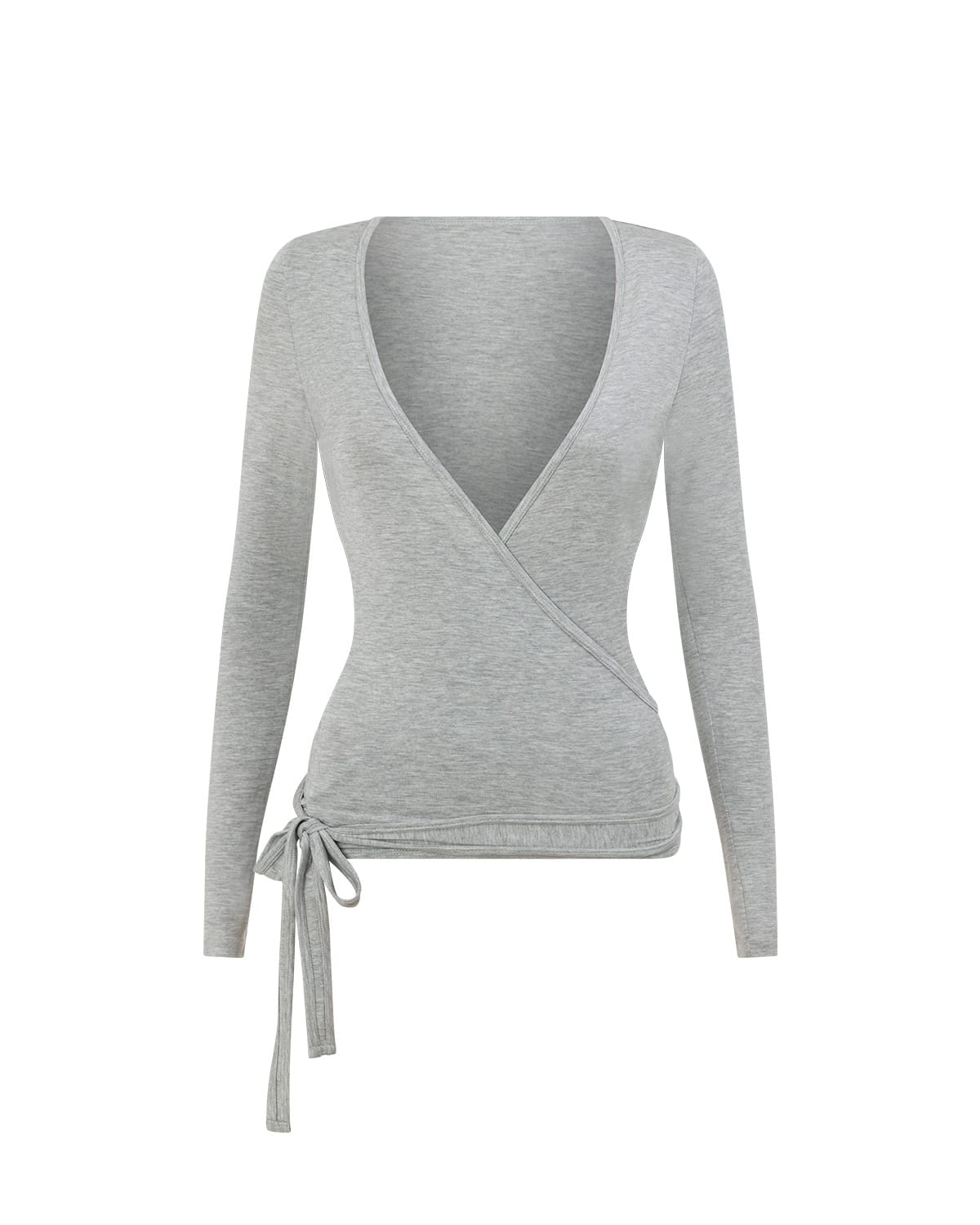 Sheer Jersey Longline Ballet Wrap | Grey Marle