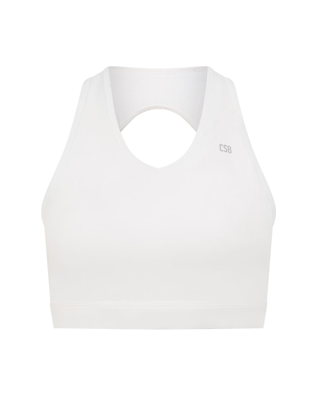 Serenity Soft High V-Neck Crop | White