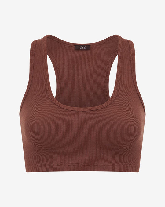 Rib Cropped Tank | Maple