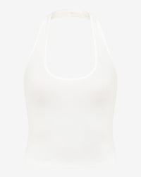 Rib Halter Tank | White