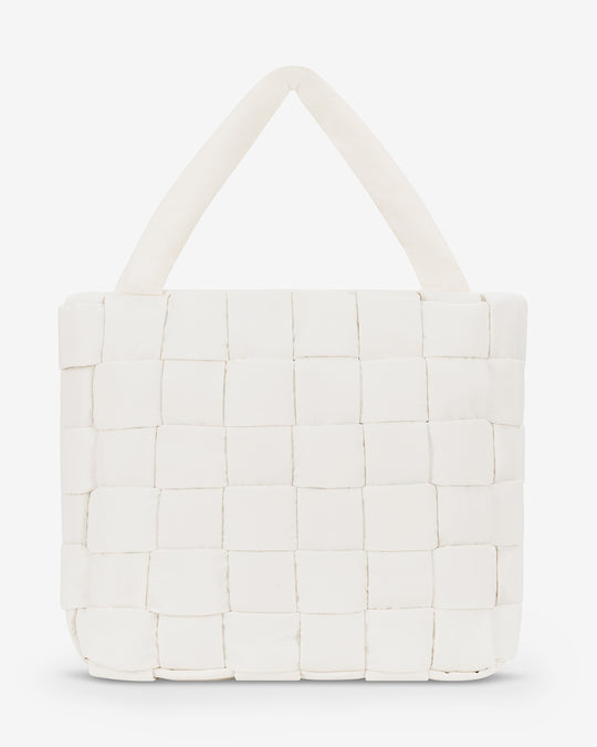 Puffer Tote Bag | Vanilla