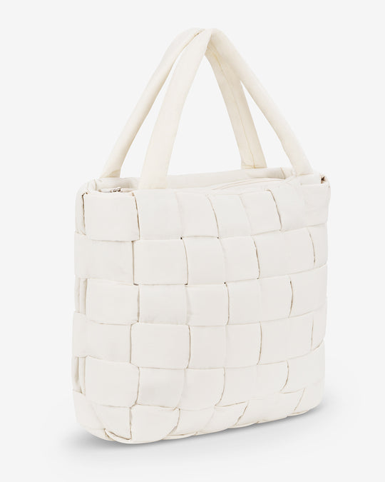 Puffer Tote Bag | Vanilla