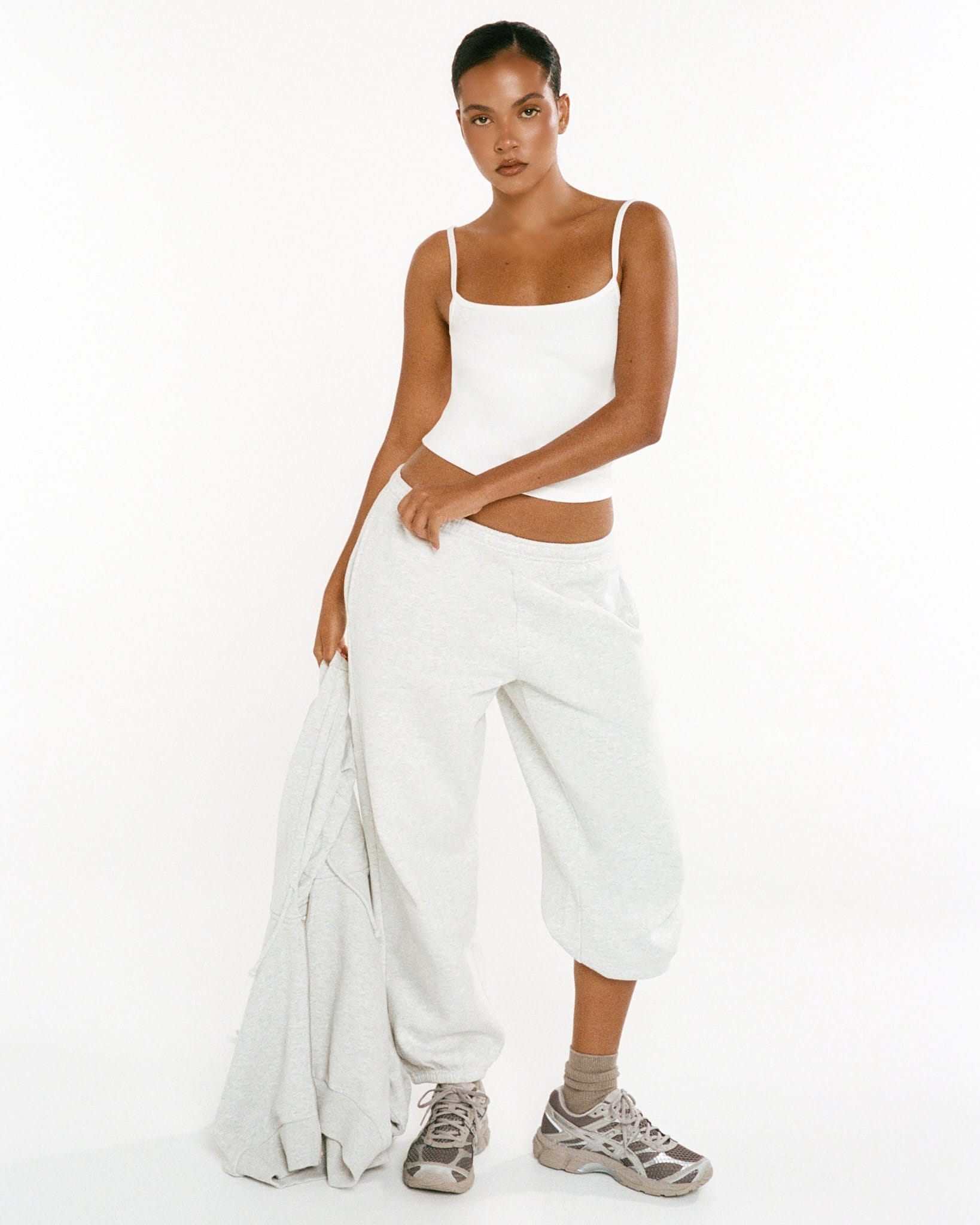 Fleece Oversized Cuff Sweatpants | Snow Marle