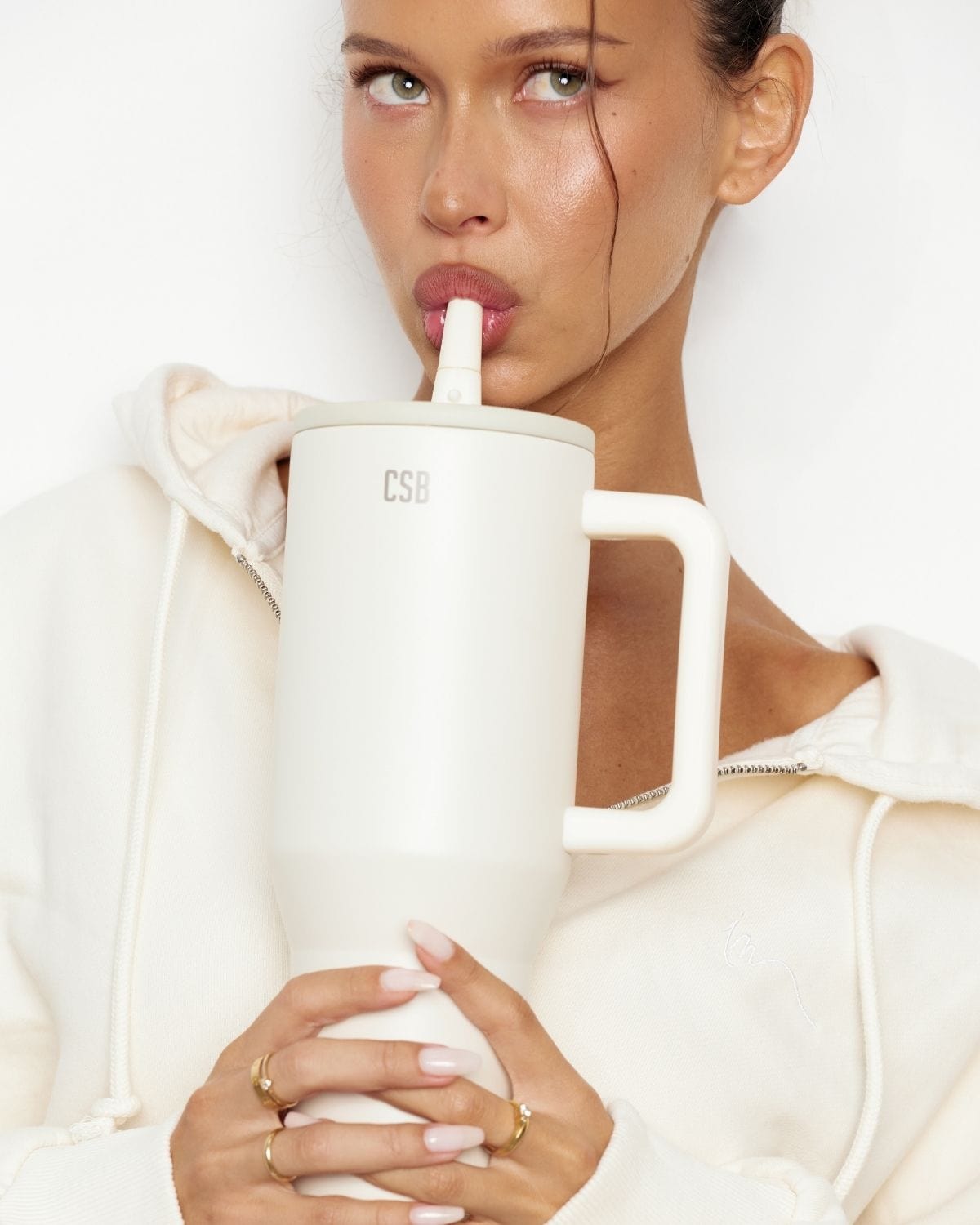 Flip Lid Tumbler | Milk