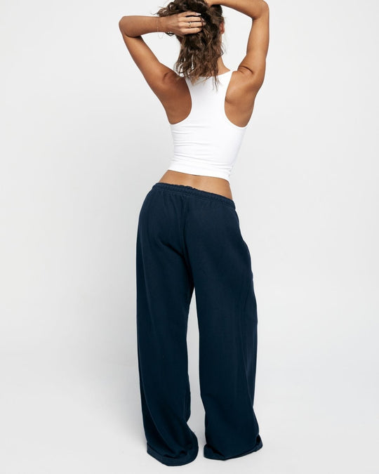 Wide Leg Sweatpants | Deep Navy