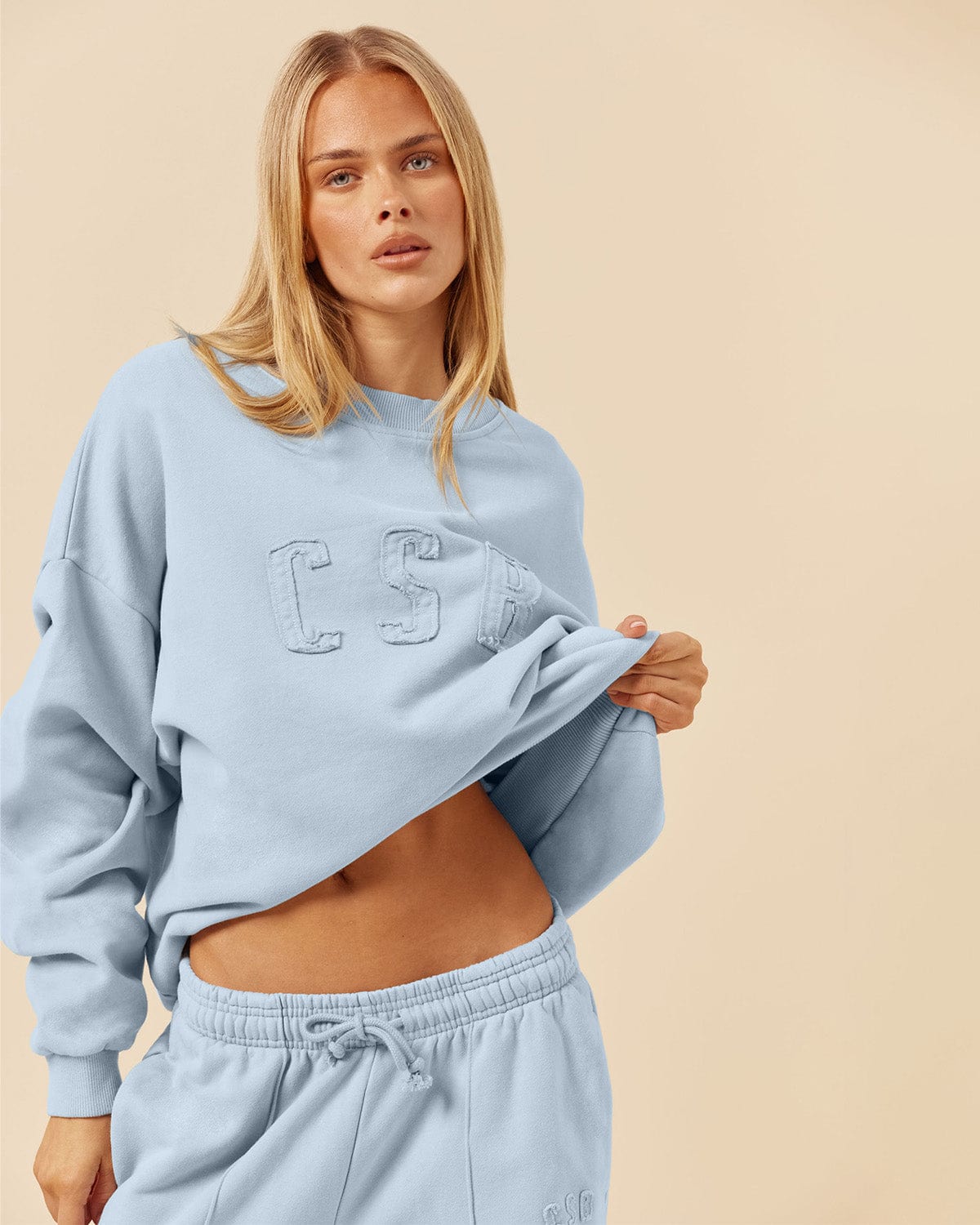 CSB Wide Leg Sweatpant | Dusty Blue