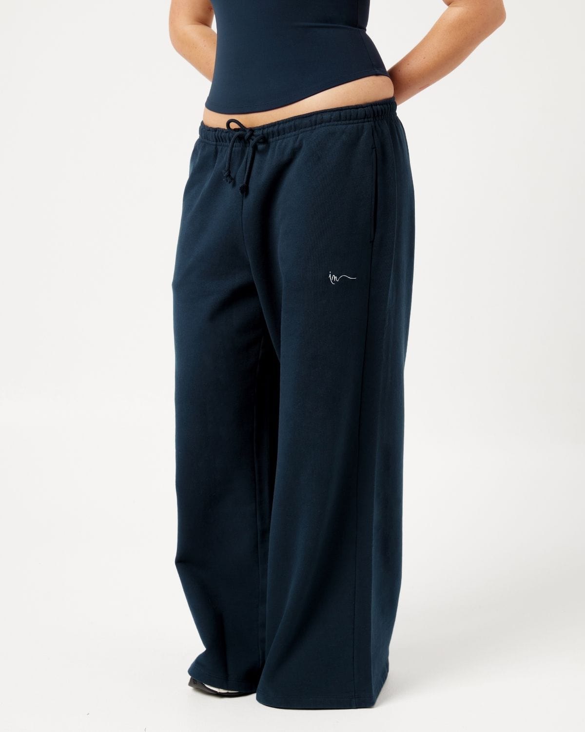 Wide Leg Sweatpants | Deep Navy