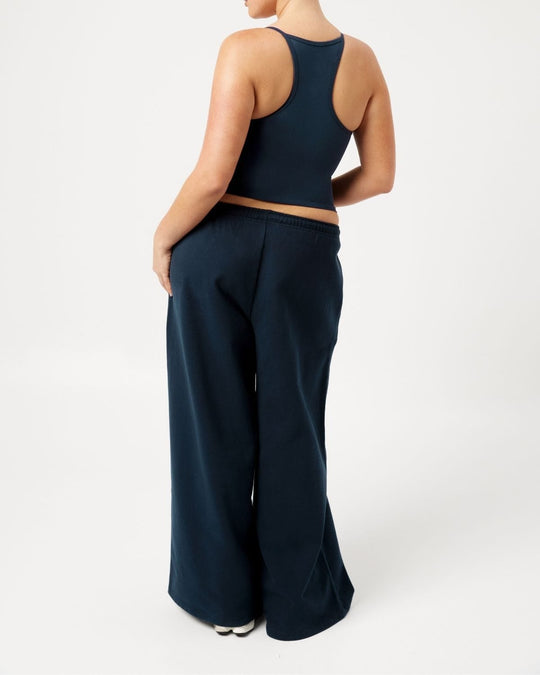 Wide Leg Sweatpants | Deep Navy