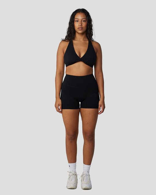 Fade Scrunch Shorts 4" | Black